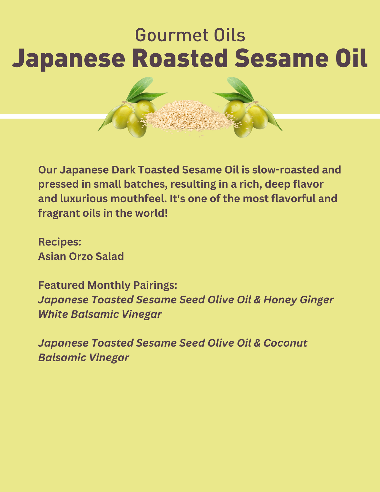 Japanese Roasted Sesame Oil