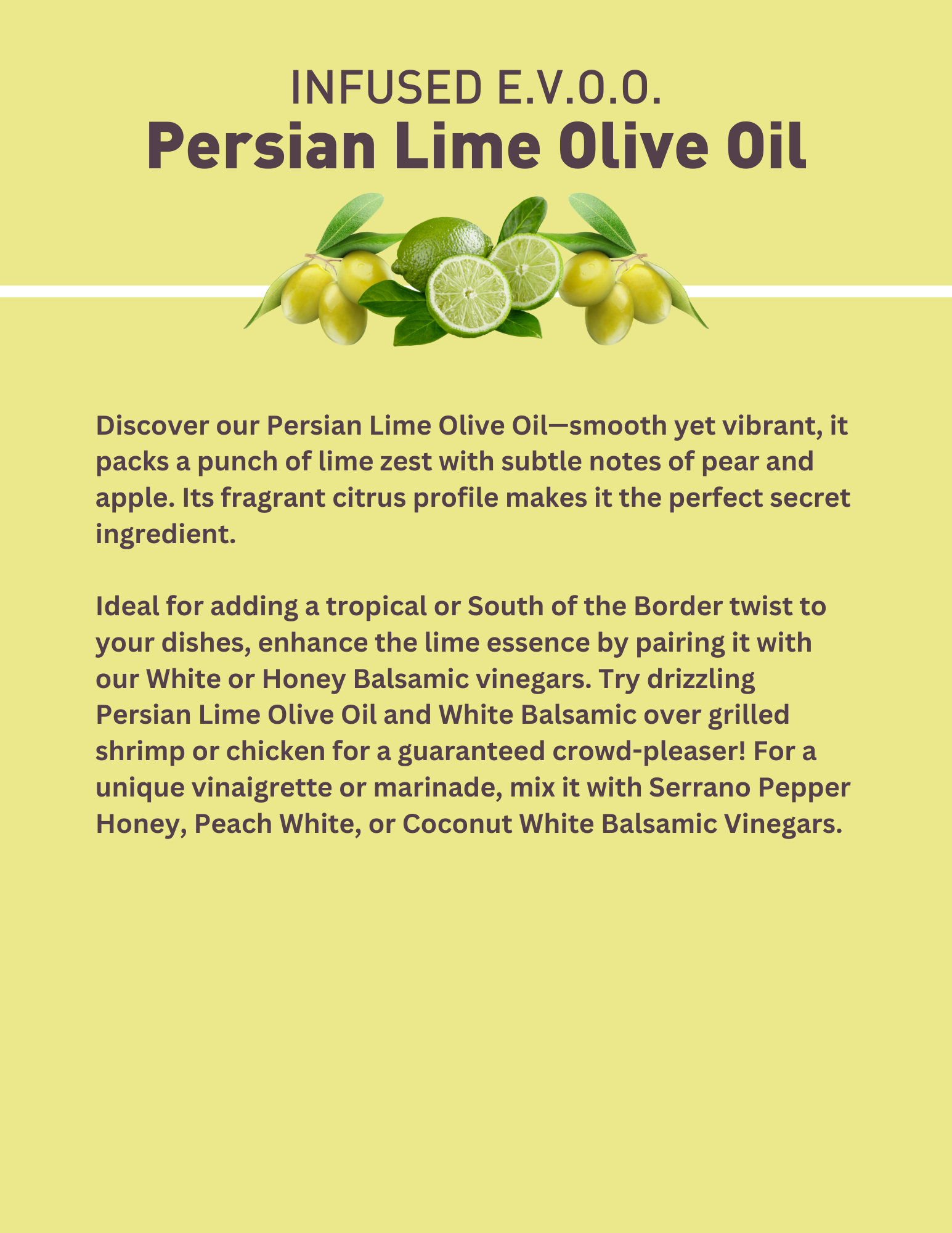 Persian Lime Olive Oil