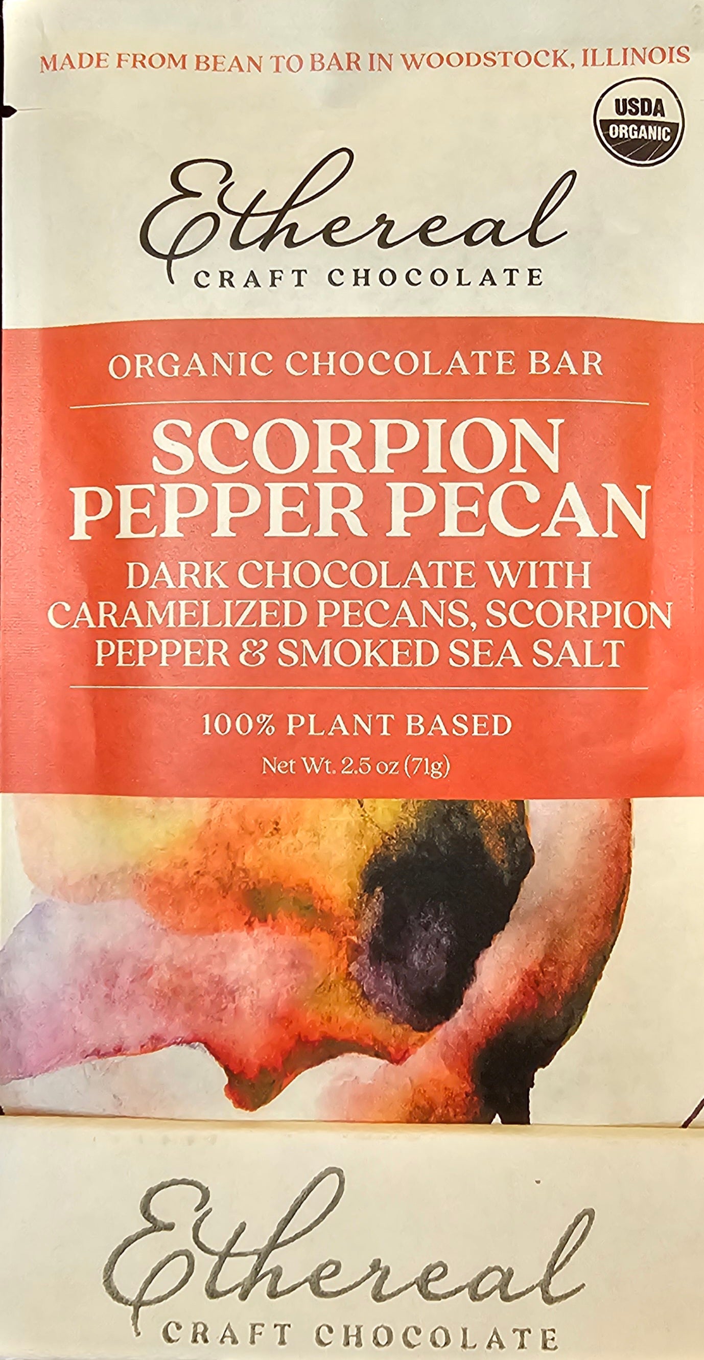 Ethereal Choc. Caramelized Pecans, Smoked Sea Salt & Scorpion Pepper Chocolate