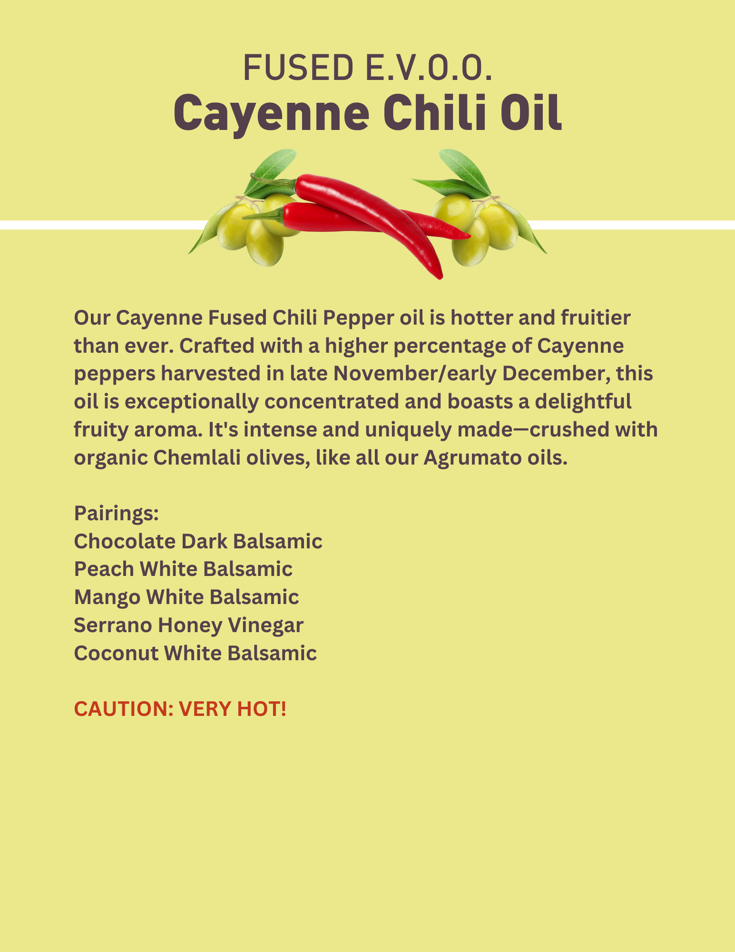 Cayenne Chili Olive Oil