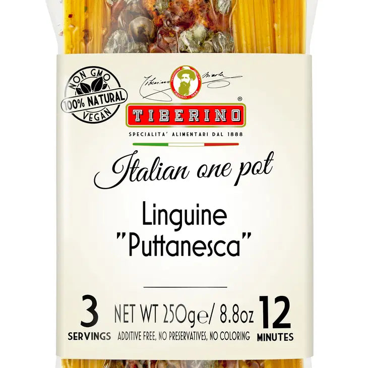 Tiberino Linguine Puttanesca w/olives and capers 7 oz