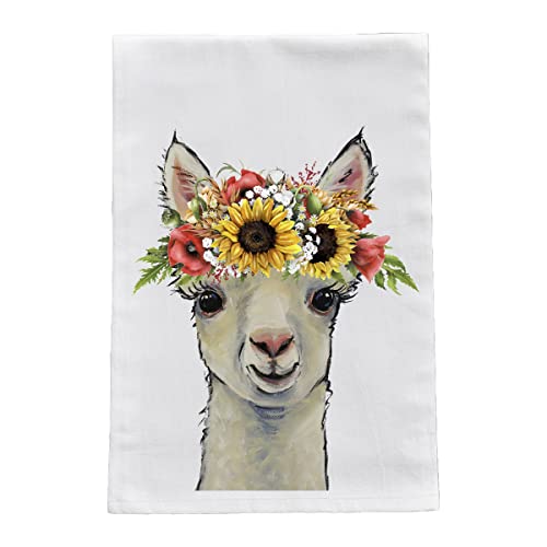 Hippie Hound Alpaca Spring Flower Tea Towel