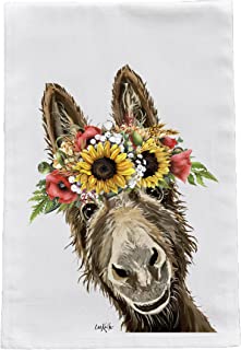 Hippie Hound Sunflower Donkey Tea Towel