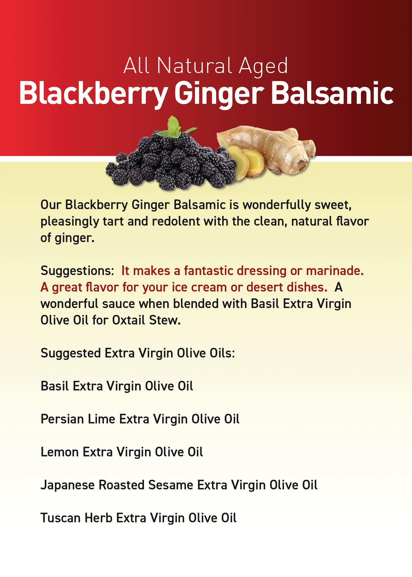Blackberry/Ginger Balsamic