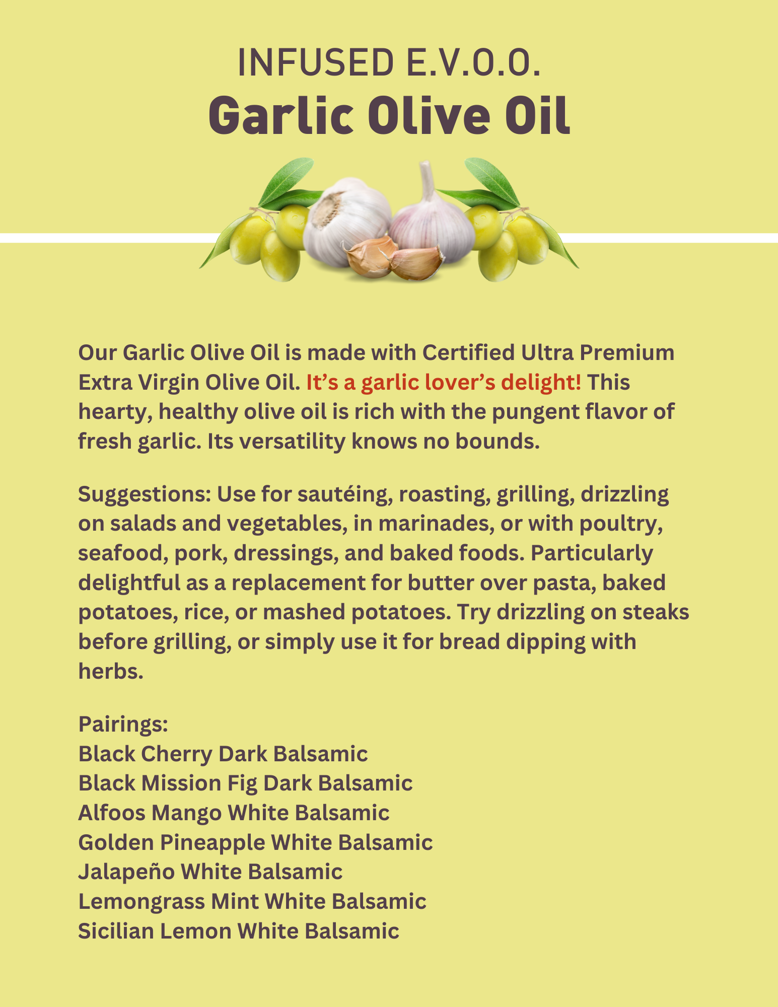 Garlic Olive Oil