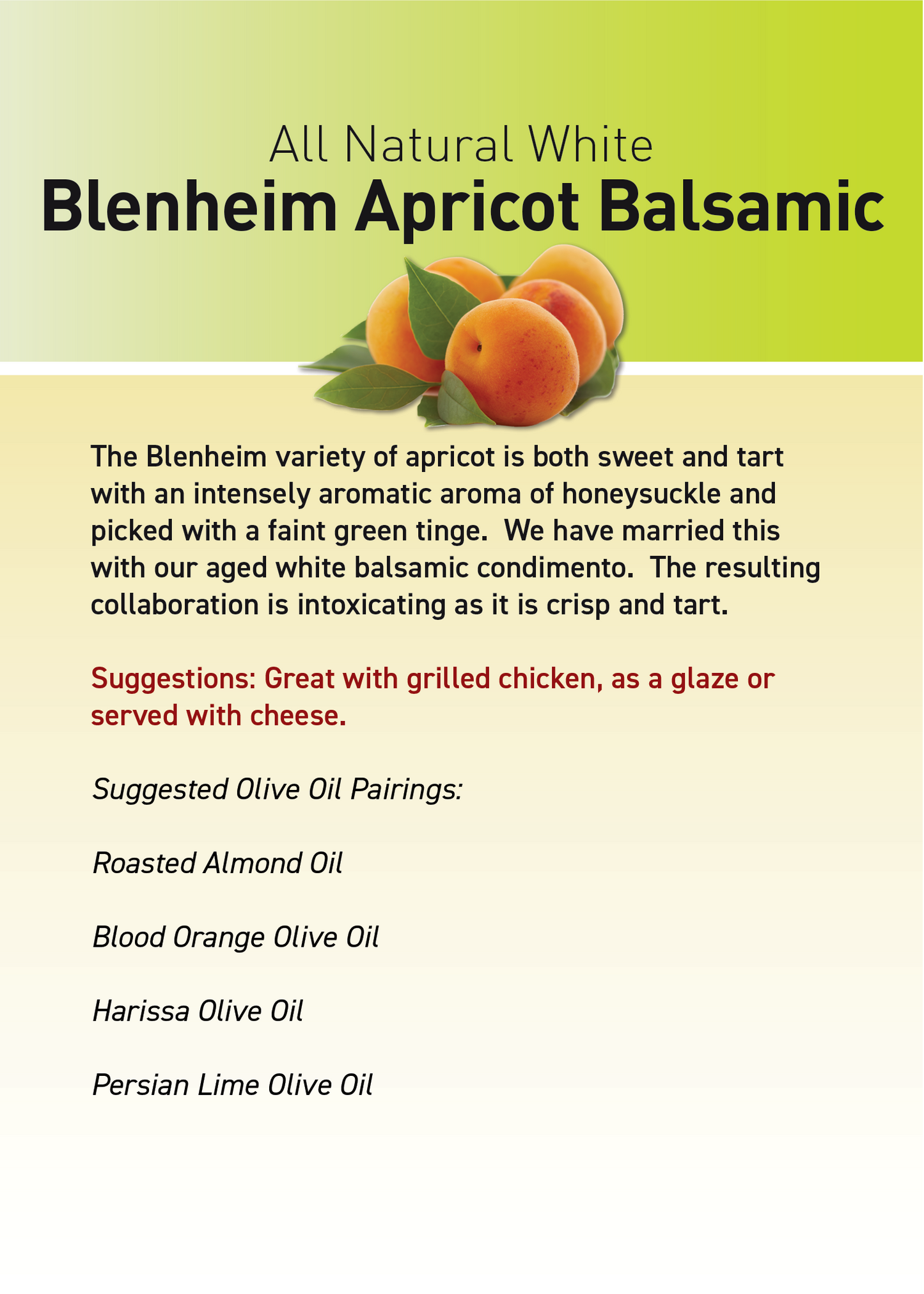 Blenheim Apricot Balsamic