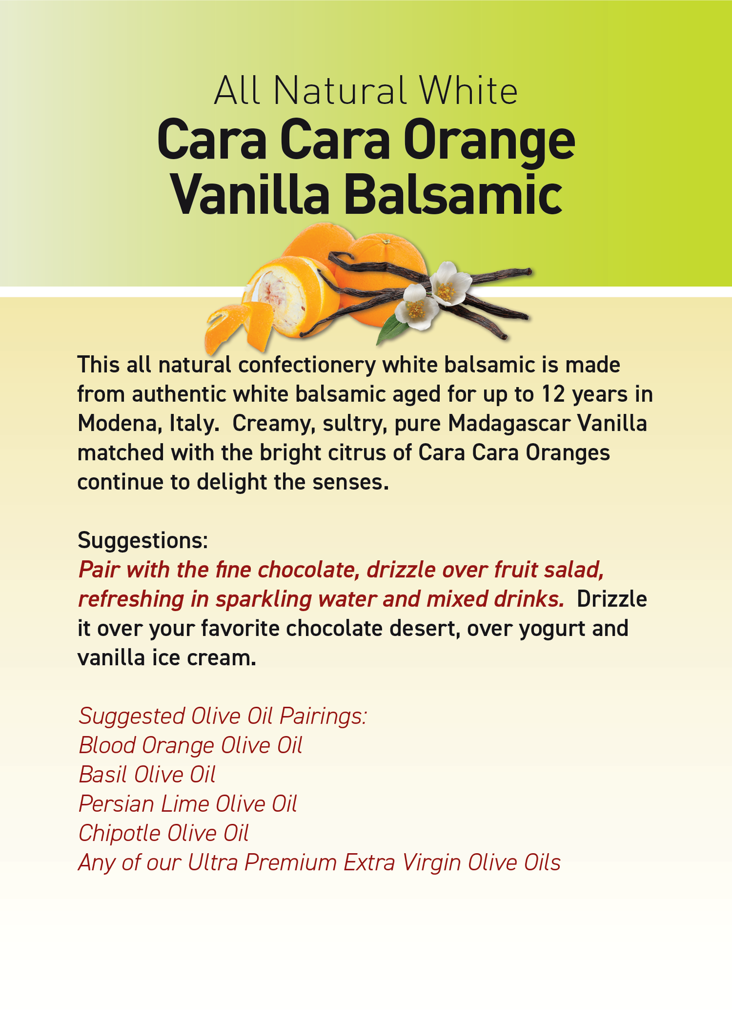 Cara Cara Orange-Vanilla Balsamic
