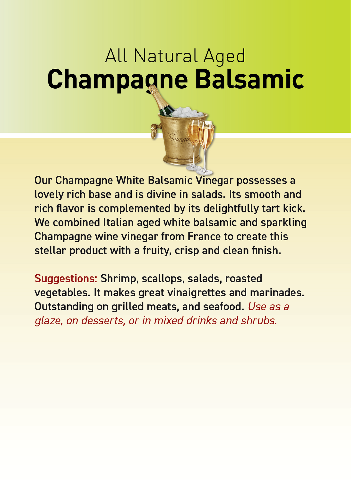 Champagne White Wine Vinegar 60ml