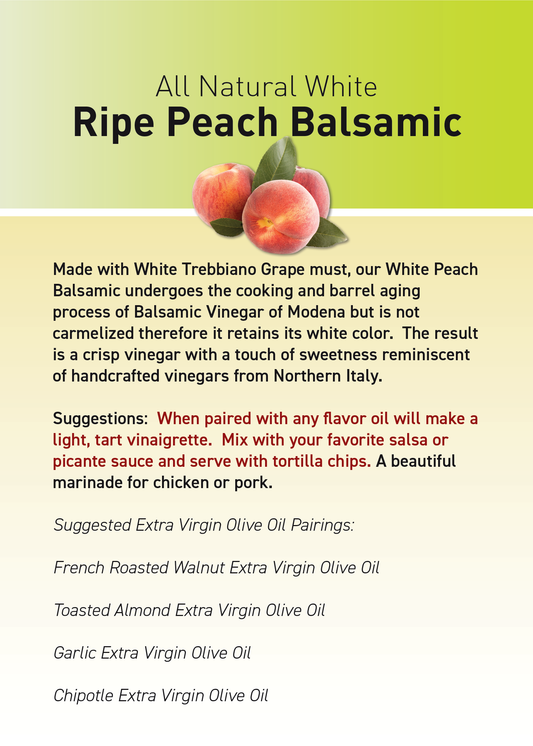 All Natural Ripe Peach White Balsamic