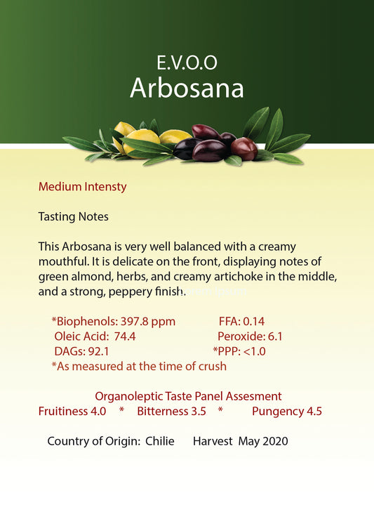 Arbosana Extra Virgin Olive OIl