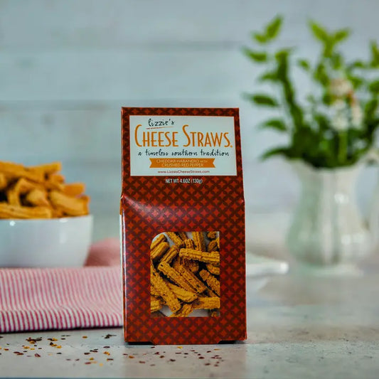 Lizzie's Cheese Straws Cheddar Habanero with Crushed Red Pepper