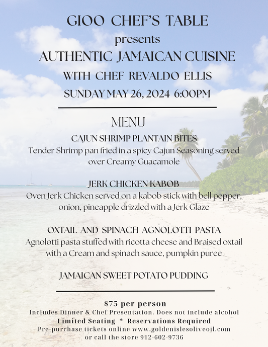 Chefs Table Authentic Jamaican Cuisine with Chef Revaldo Ellis