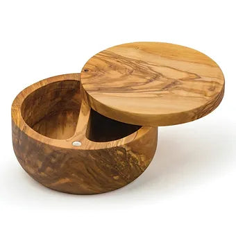 Olive Wood Salt Box