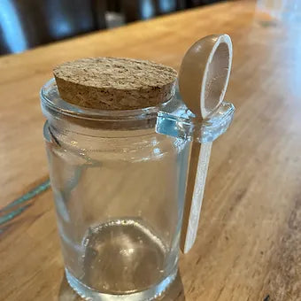 Glass Spice Jar with Mini Wooden Spoon